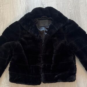 BLANK NYC Black Faux Fur Jacket